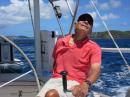 Sailing back from Culebra on a brisk breeze (aka a stiff wind). 